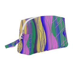 Wavy Scribble Abstract Wristlet Pouch Bag (medium) by bloomingvinedesign