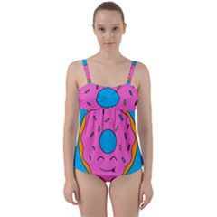 Donut Doughnut Dessert Clip Art Twist Front Tankini Set by Simbadda