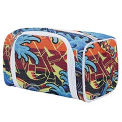 Graffiti Colourful Street Art Art Toiletries Pouch by Simbadda