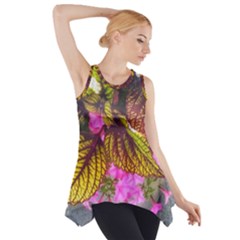 Coleus & Petunia Side Drop Tank Tunic by Riverwoman