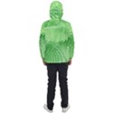 Wave Concentric Circle Green Men s Front Pocket Pullover Windbreaker View2