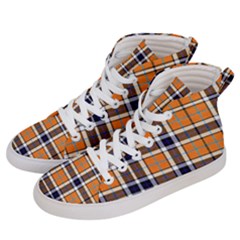 Tartans Yellow 34 Women s Hi-top Skate Sneakers by impacteesstreetwearfour