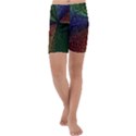 Abstract Colorful Pieces Mosaics Kids  Lightweight Velour Capri Yoga Leggings View1