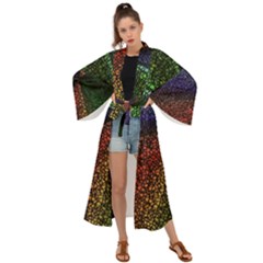 Abstract Colorful Pieces Mosaics Maxi Kimono by Vaneshart