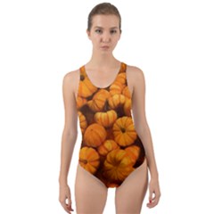 Mini Pumpkins Cut-out Back One Piece Swimsuit by bloomingvinedesign