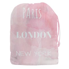 Paris, London, New York Drawstring Pouch (xxxl) by Lullaby