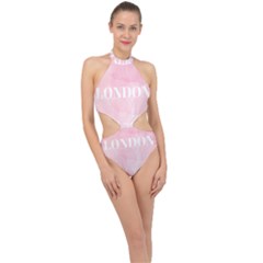 Paris, London, New York Halter Side Cut Swimsuit by Lullaby