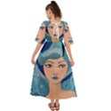 Blue Girl Kimono Sleeve Boho Dress View2