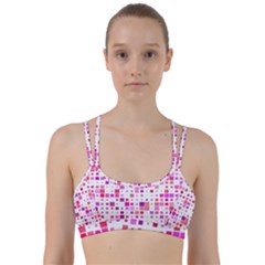 Background Square Pattern Colorful Line Them Up Sports Bra by Simbadda