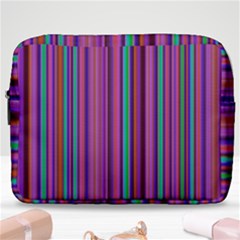 Stripes Wallpaper Texture Make Up Pouch (large) by Simbadda