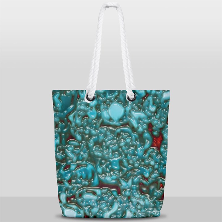 Background Organic Pattern Alie Full Print Rope Handle Tote (Small)