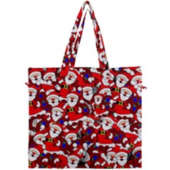 Nicholas Santa Christmas Pattern Canvas Travel Bag by Simbadda