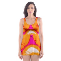 Pop Art Tennis Balls Skater Dress Swimsuit by essentialimage