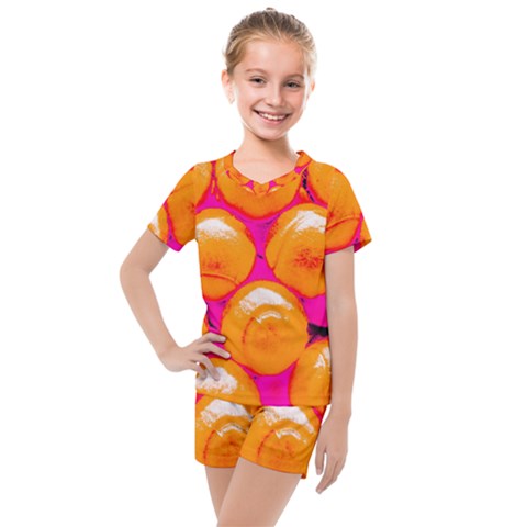 Pop Art Tennis Balls Kids  Mesh Tee And Shorts Set by essentialimage