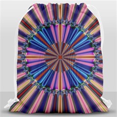 Artwork Fractal Geometrical Design Drawstring Bag (large) by Wegoenart