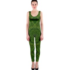 Fauna Nature Ornate Leaf One Piece Catsuit by pepitasart