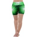 Green Blast Background Lightweight Velour Yoga Shorts View4