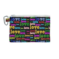 Love 3 Canvas Cosmetic Bag (medium) by ArtworkByPatrick