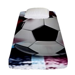 Soccer Ball With Great Britain Flag Fitted Sheet (single Size) by Vaneshart