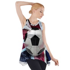 Soccer Ball With Great Britain Flag Side Drop Tank Tunic by Vaneshart