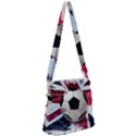 Soccer Ball With Great Britain Flag Zipper Messenger Bag View1