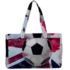 Soccer Ball With Great Britain Flag Canvas Work Bag by Vaneshart