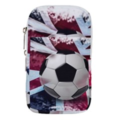 Soccer Ball With Great Britain Flag Waist Pouch (small) by Vaneshart