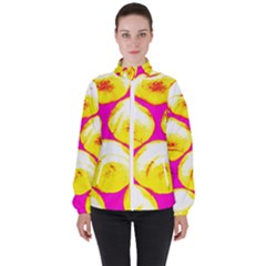 Pop Art Tennis Balls Women s High Neck Windbreaker by essentialimage