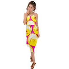 Pop Art Tennis Balls Waist Tie Cover Up Chiffon Dress by essentialimage