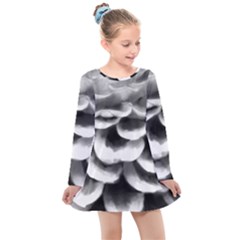 White Dahlia Kids  Long Sleeve Dress by ADFGoddess