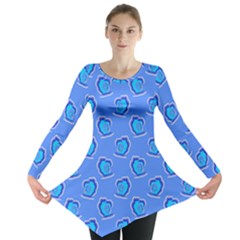 Surfer Pattern Long Sleeve Tunic  by bloomingvinedesign