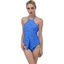 Surfer Pattern Go with the Flow One Piece Swimsuit View1