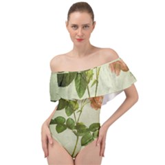 Peony 2507643 1920 Off Shoulder Velour Bodysuit  by vintage2030