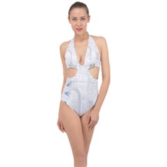 French 1047909 1280 Halter Front Plunge Swimsuit by vintage2030