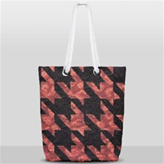 Fabric Pattern Dogstooth Full Print Rope Handle Tote (small) by Vaneshart