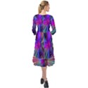 Rays Colorful Laser Ray Light Ruffle End Midi Chiffon Dress View2