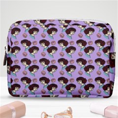 Redhead Girl Pattern Lilac Make Up Pouch (medium) by snowwhitegirl