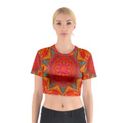 Background Pattern Surface Texture Cotton Crop Top by Wegoenart