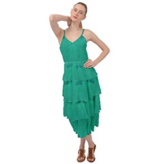 Love To One Color To Love Green Layered Bottom Dress by pepitasart