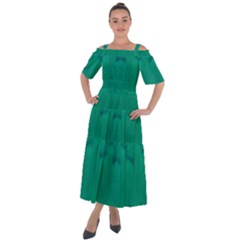 Love To One Color To Love Green Shoulder Straps Boho Maxi Dress  by pepitasart