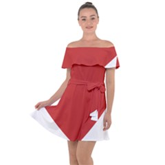 Heart Off Shoulder Velour Dress by Lovemore