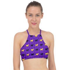 Elegant Pugs Racer Front Bikini Top by ElegantGP