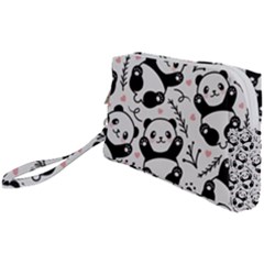 Panda Pattern Wristlet Pouch Bag (small) by Vaneshart