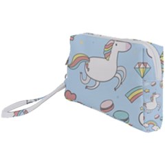 Unicorn Seamless Pattern Background Vector Wristlet Pouch Bag (small) by Sobalvarro