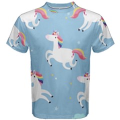 Unicorn Seamless Pattern Background Vector (2) Men s Cotton Tee by Sobalvarro