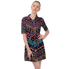 Ethnic  Belted Shirt Dress by Sobalvarro