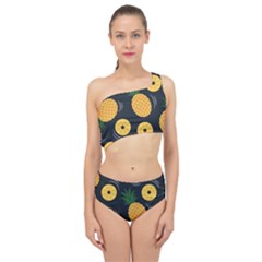 Seamless Pattern Pineapple Pattern Spliced Up Two Piece Swimsuit by Vaneshart