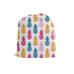 Tropic Fruit Pineapple Seamless Pattern Design Vector Illustration Drawstring Pouch (large) by Vaneshart