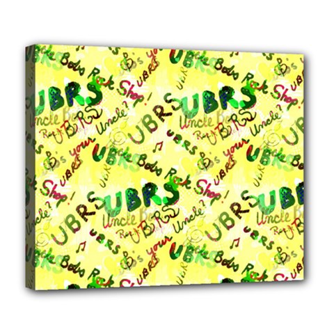 Ubrs Yellow Deluxe Canvas 24  X 20  (stretched) by Rokinart