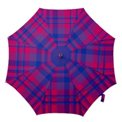 Bisexual Plaid Hook Handle Umbrellas (small) by NanaLeonti